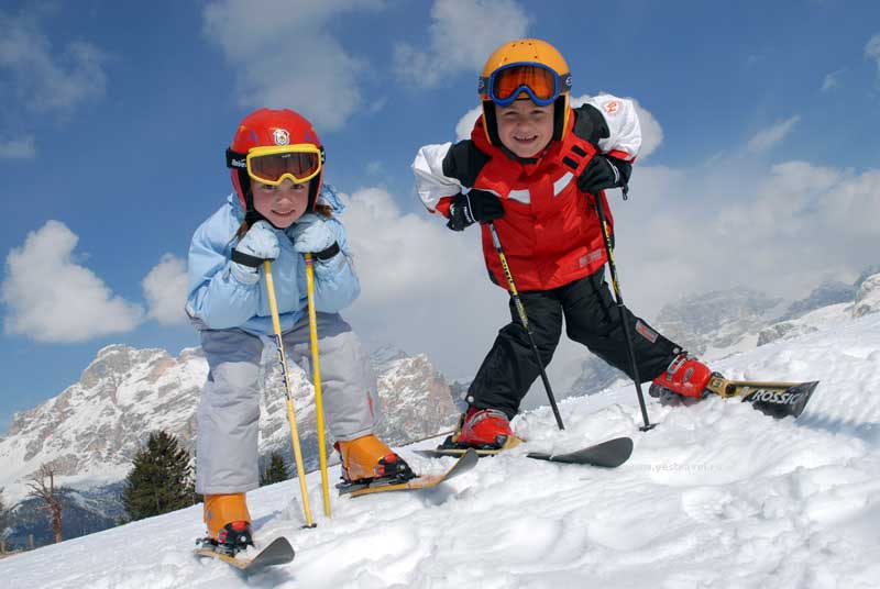 С детьми на горные лыжи